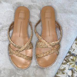 DOLCE VITA Raffia slide. Size 9.5.